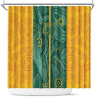 Australia 2024 Custom Shower Curtain Aboriginal GO Team Aussie