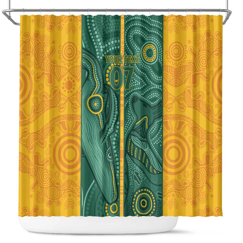 Australia 2024 Custom Shower Curtain Aboriginal GO Team Aussie