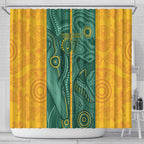Australia 2024 Custom Shower Curtain Aboriginal GO Team Aussie