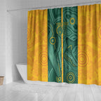 Australia 2024 Custom Shower Curtain Aboriginal GO Team Aussie