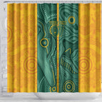 Australia 2024 Custom Shower Curtain Aboriginal GO Team Aussie