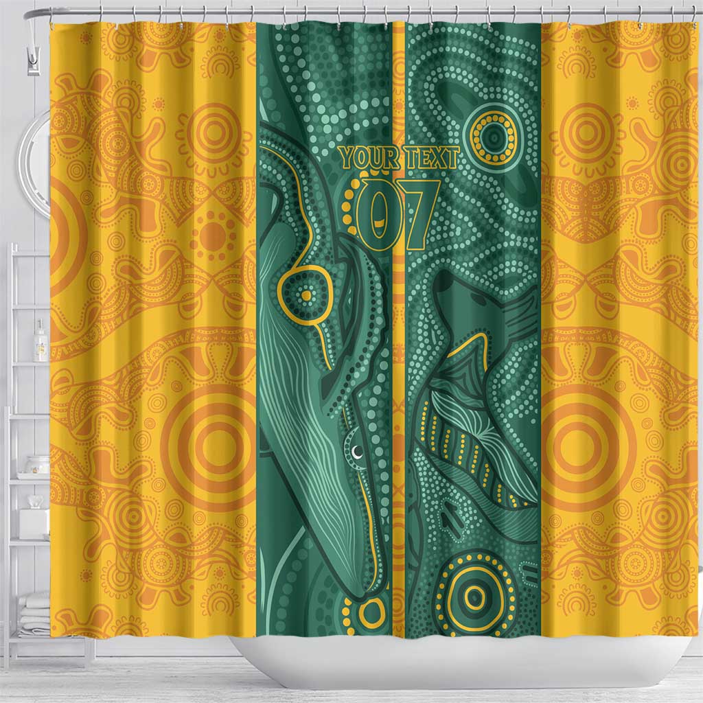 Australia 2024 Custom Shower Curtain Aboriginal GO Team Aussie