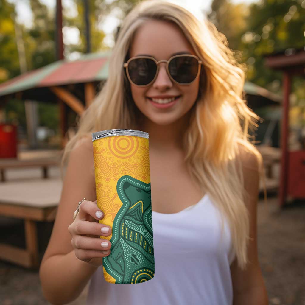 Australia 2024 Skinny Tumbler Aboriginal GO Team Aussie