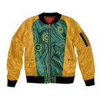 Australia 2024 Custom Sleeve Zip Bomber Jacket Aboriginal GO Team Aussie