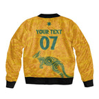 Australia 2024 Custom Sleeve Zip Bomber Jacket Aboriginal GO Team Aussie