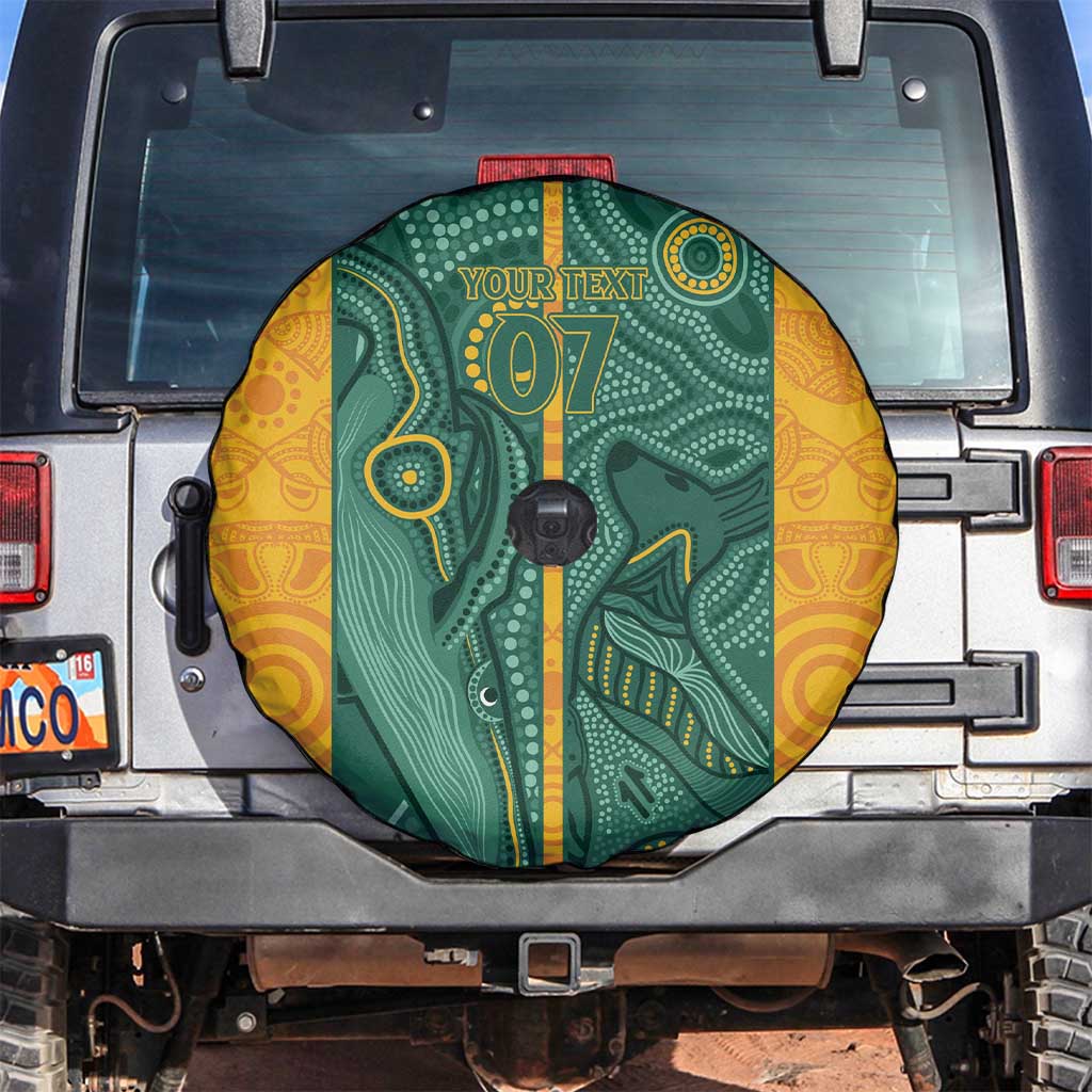 Australia 2024 Custom Spare Tire Cover Aboriginal GO Team Aussie