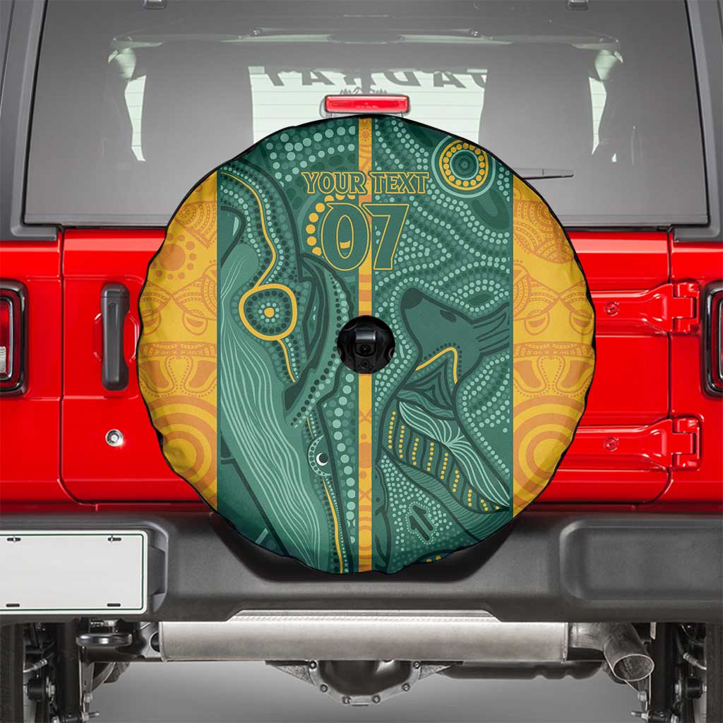 Australia 2024 Custom Spare Tire Cover Aboriginal GO Team Aussie