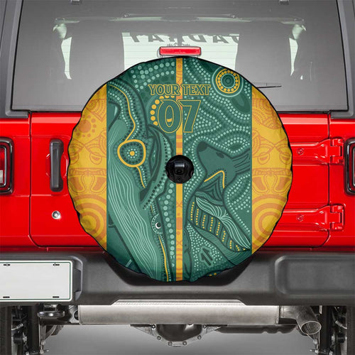 Australia 2024 Custom Spare Tire Cover Aboriginal GO Team Aussie