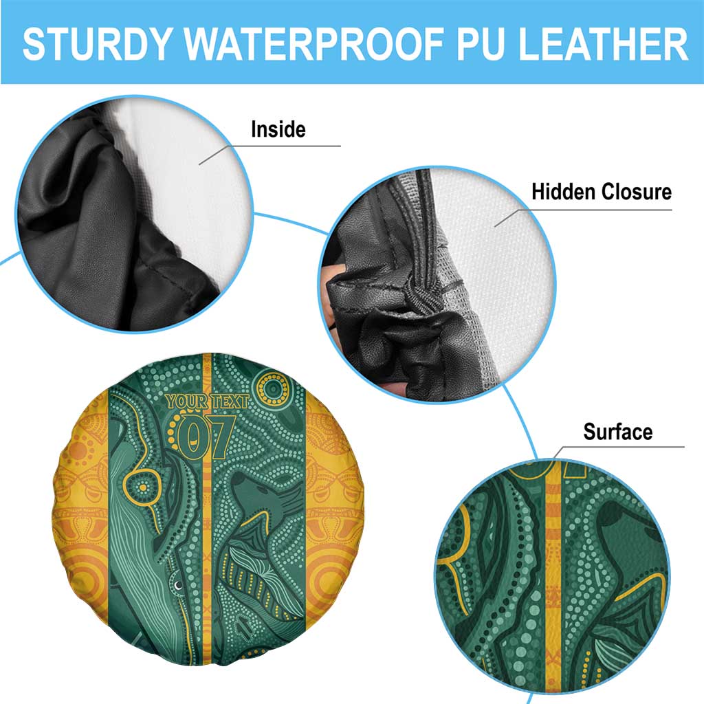 Australia 2024 Custom Spare Tire Cover Aboriginal GO Team Aussie