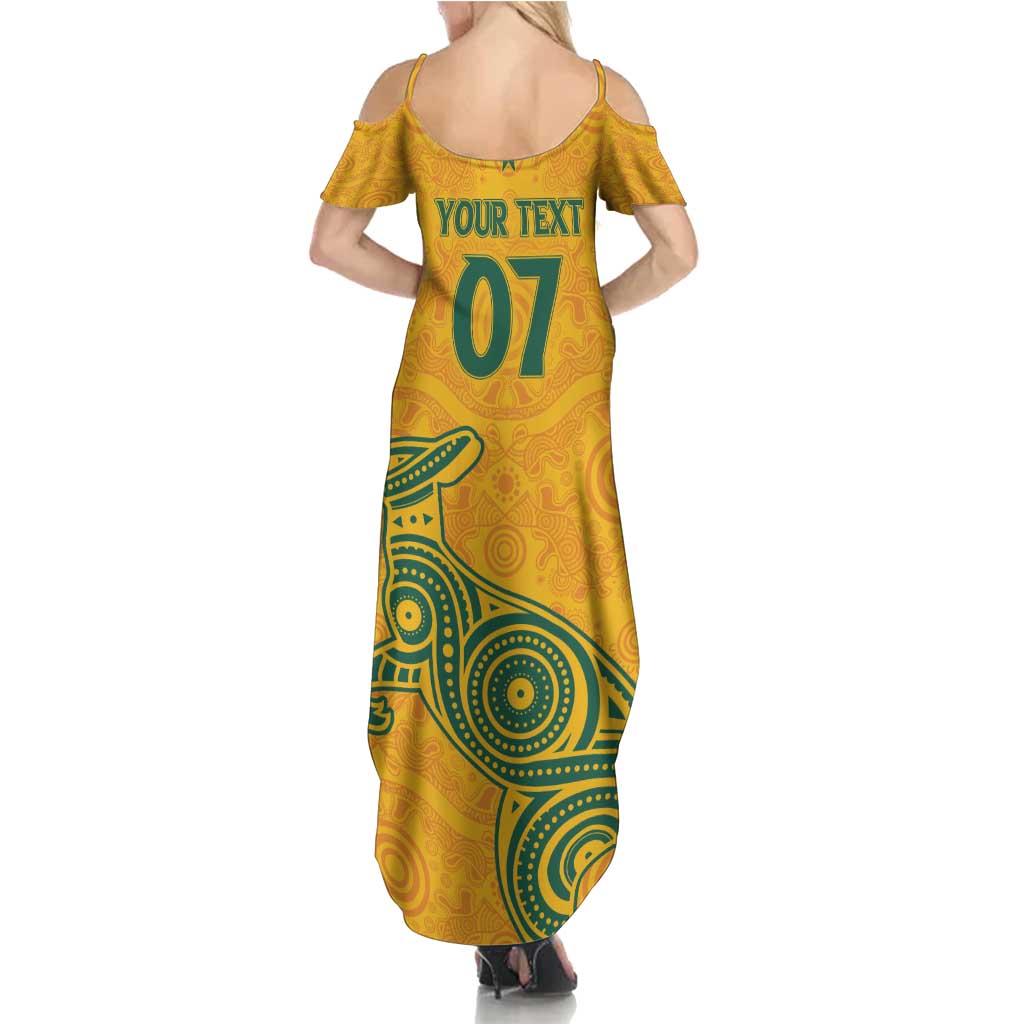 Australia 2024 Custom Summer Maxi Dress Aboriginal GO Team Aussie