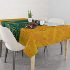 Australia 2024 Custom Tablecloth Aboriginal GO Team Aussie