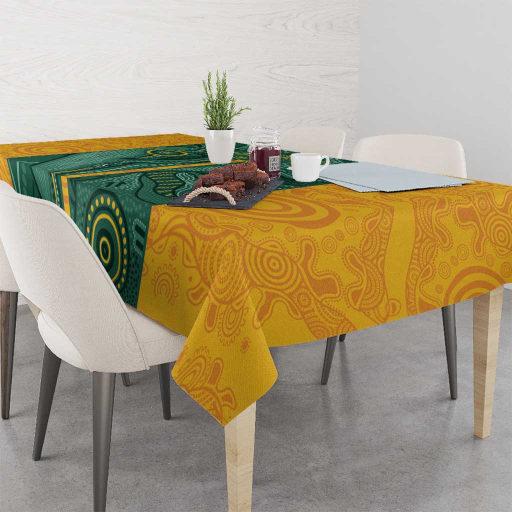 Australia 2024 Custom Tablecloth Aboriginal GO Team Aussie