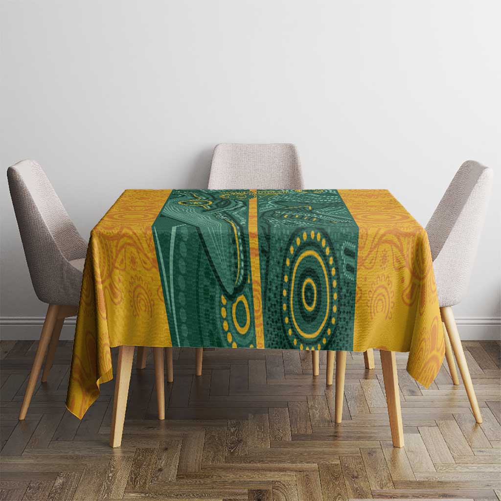 Australia 2024 Custom Tablecloth Aboriginal GO Team Aussie