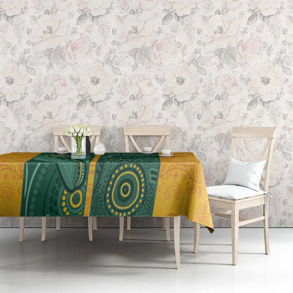 Australia 2024 Custom Tablecloth Aboriginal GO Team Aussie