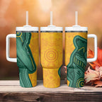 Australia 2024 Tumbler With Handle Aboriginal GO Team Aussie