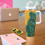 Australia 2024 Tumbler With Handle Aboriginal GO Team Aussie