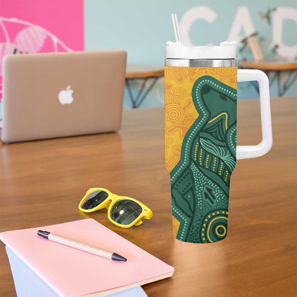 Australia 2024 Tumbler With Handle Aboriginal GO Team Aussie