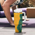 Australia 2024 Tumbler With Handle Aboriginal GO Team Aussie