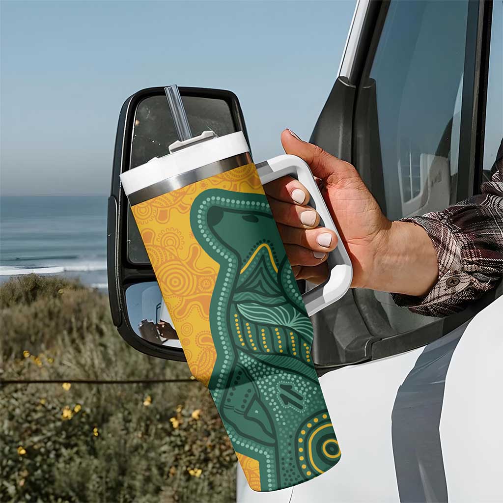 Australia 2024 Tumbler With Handle Aboriginal GO Team Aussie