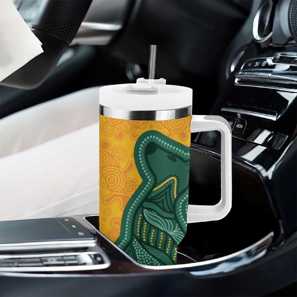 Australia 2024 Tumbler With Handle Aboriginal GO Team Aussie