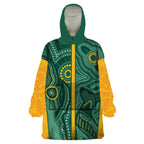 Australia 2024 Custom Wearable Blanket Hoodie Aboriginal GO Team Aussie