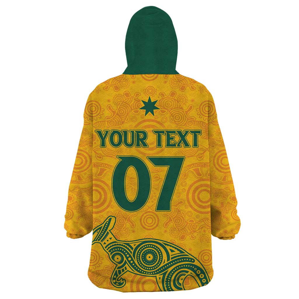 Australia 2024 Custom Wearable Blanket Hoodie Aboriginal GO Team Aussie