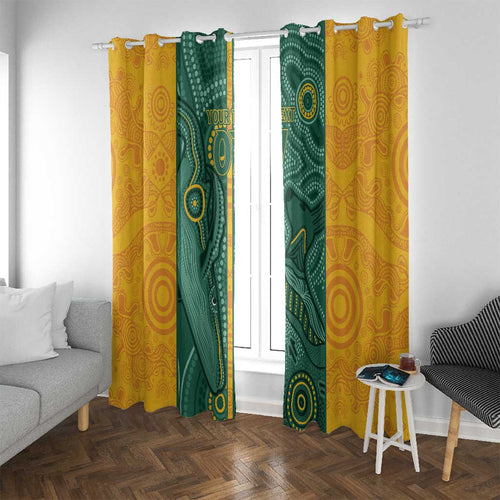 Australia 2024 Custom Window Curtain Aboriginal GO Team Aussie
