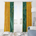 Australia 2024 Custom Window Curtain Aboriginal GO Team Aussie