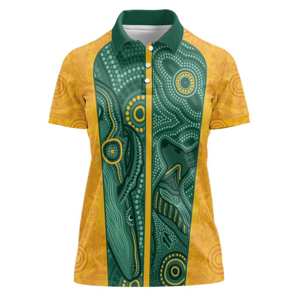 Australia 2024 Custom Women Polo Shirt Aboriginal GO Team Aussie