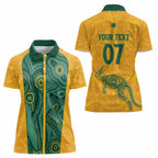Australia 2024 Custom Women Polo Shirt Aboriginal GO Team Aussie