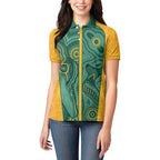 Australia 2024 Custom Women Polo Shirt Aboriginal GO Team Aussie