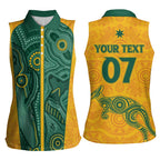 Australia 2024 Custom Women Sleeveless Polo Shirt Aboriginal GO Team Aussie