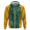 Australia 2024 Custom Zip Hoodie Aboriginal GO Team Aussie