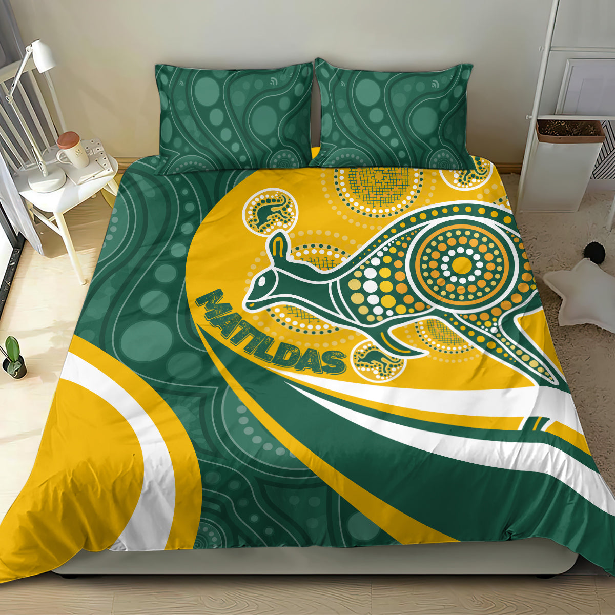 custom-australia-matildas-indigenous-bedding-set-go-tilly-special