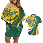 custom-australia-matildas-indigenous-couples-matching-off-shoulder-short-dress-and-hawaiian-shirt-go-tilly-special