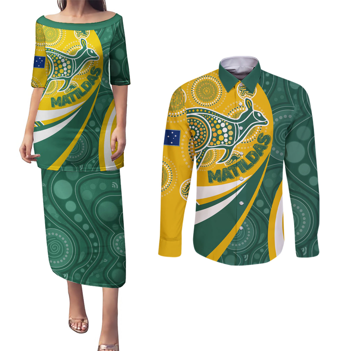 custom-australia-matildas-indigenous-couples-matching-puletasi-dress-and-long-sleeve-button-shirt-go-tilly-special