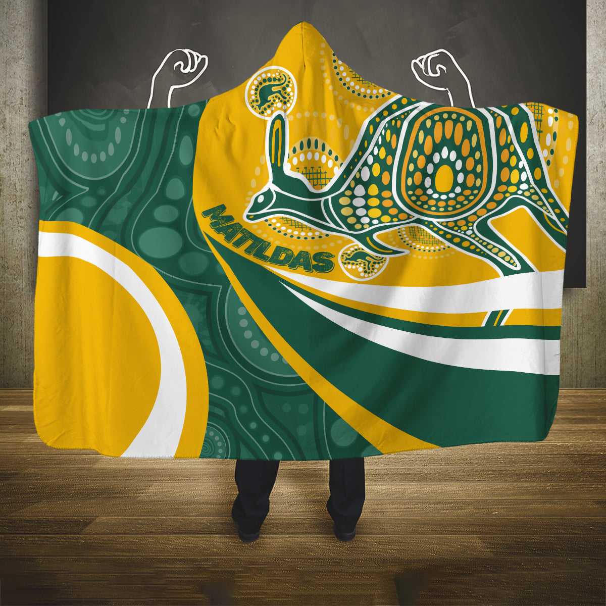 custom-australia-matildas-indigenous-hooded-blanket-go-tilly-special