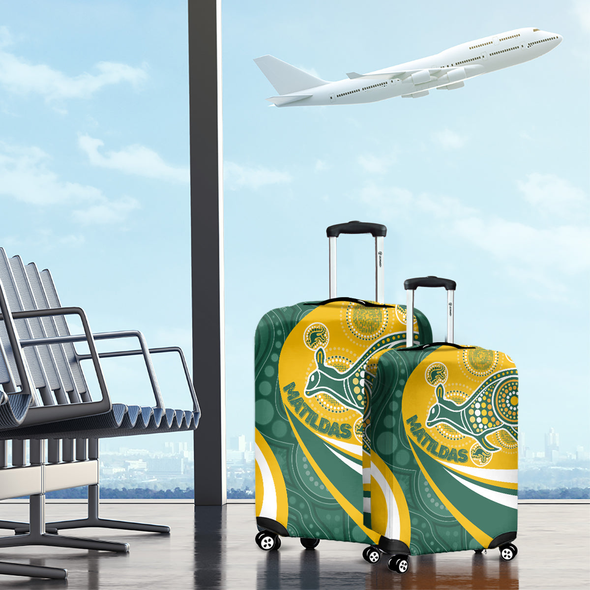 custom-australia-matildas-indigenous-luggage-cover-go-tilly-special