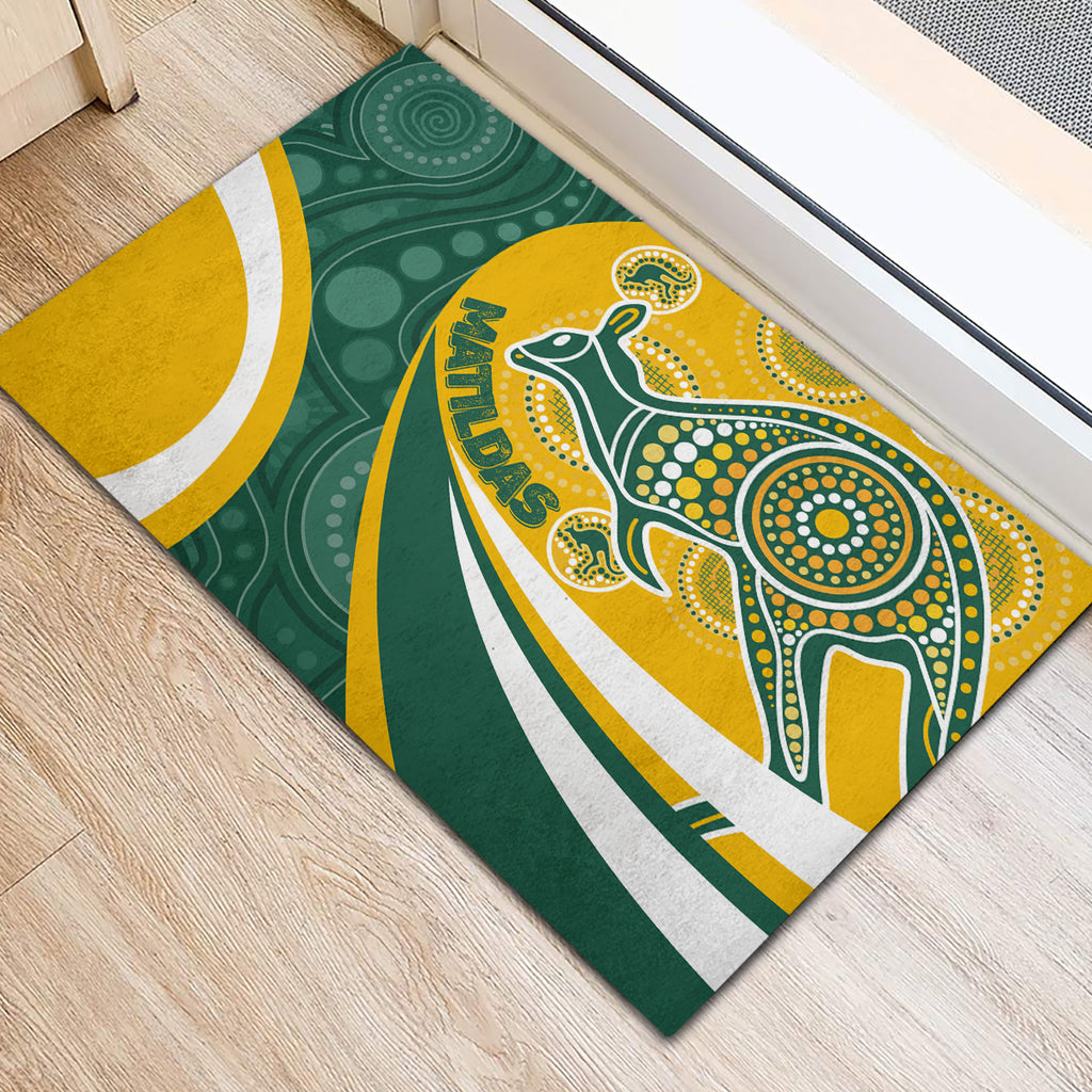custom-australia-matildas-indigenous-rubber-doormat-go-tilly-special