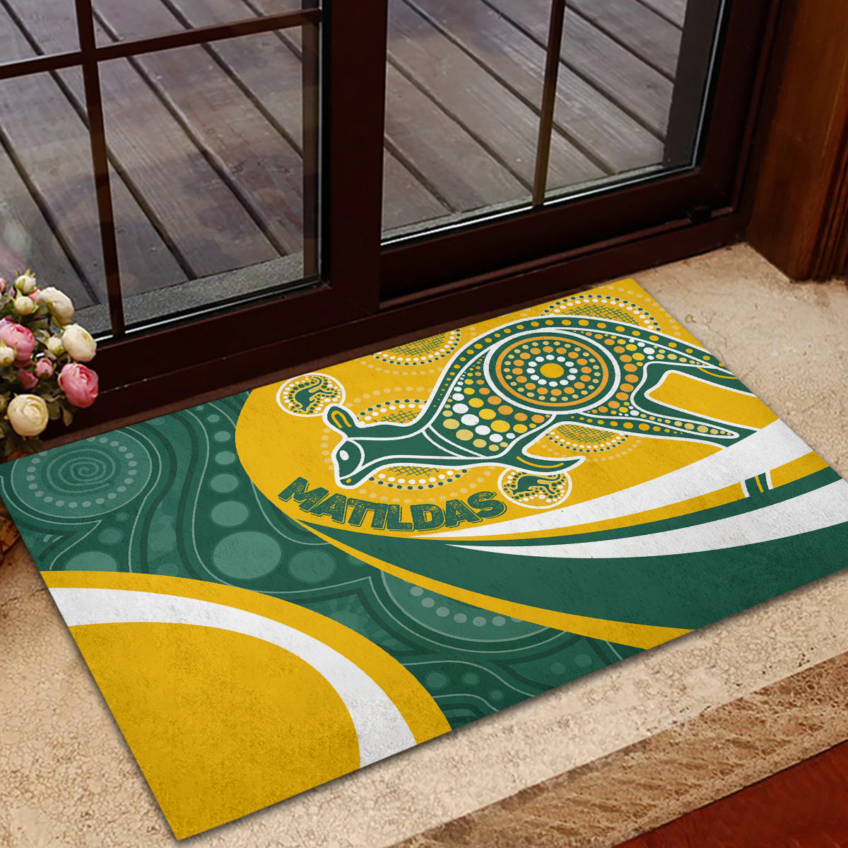custom-australia-matildas-indigenous-rubber-doormat-go-tilly-special