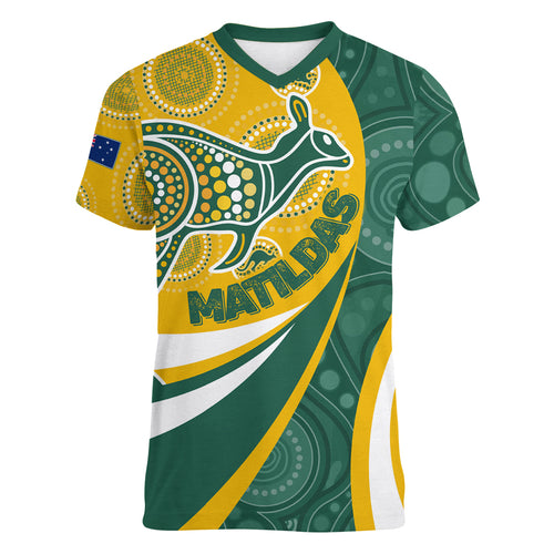 custom-australia-matildas-indigenous-women-v-neck-t-shirt-go-tilly-special