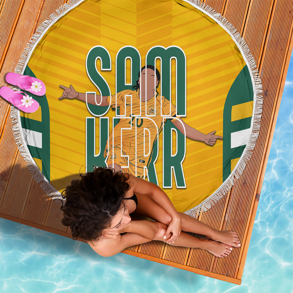custom-australia-matildas-beach-blanket-sam-kerr-legend