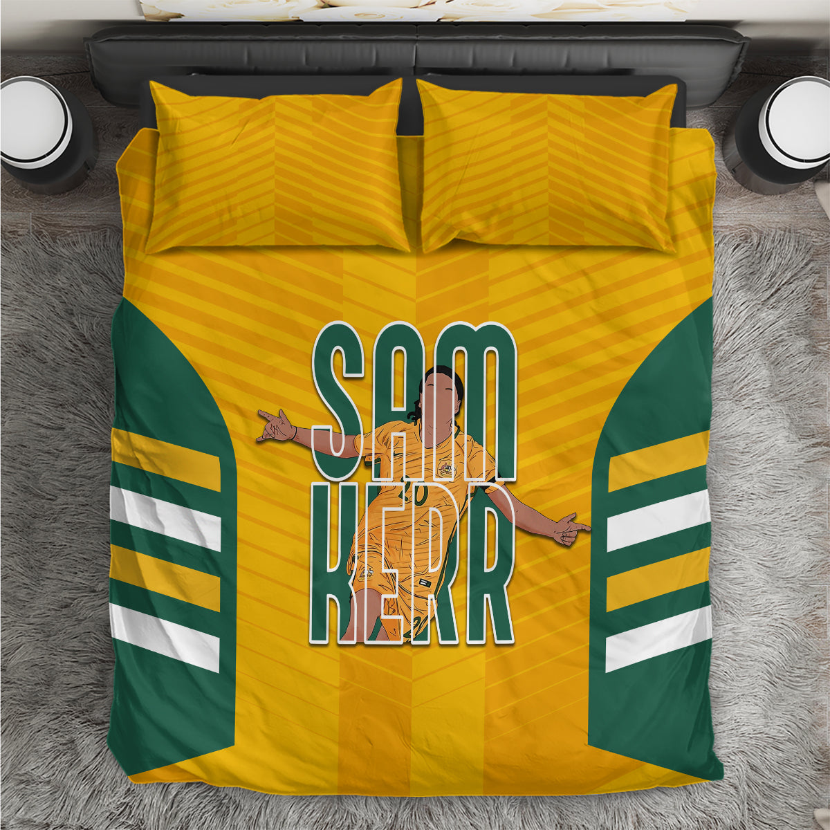 custom-australia-matildas-bedding-set-sam-kerr-legend