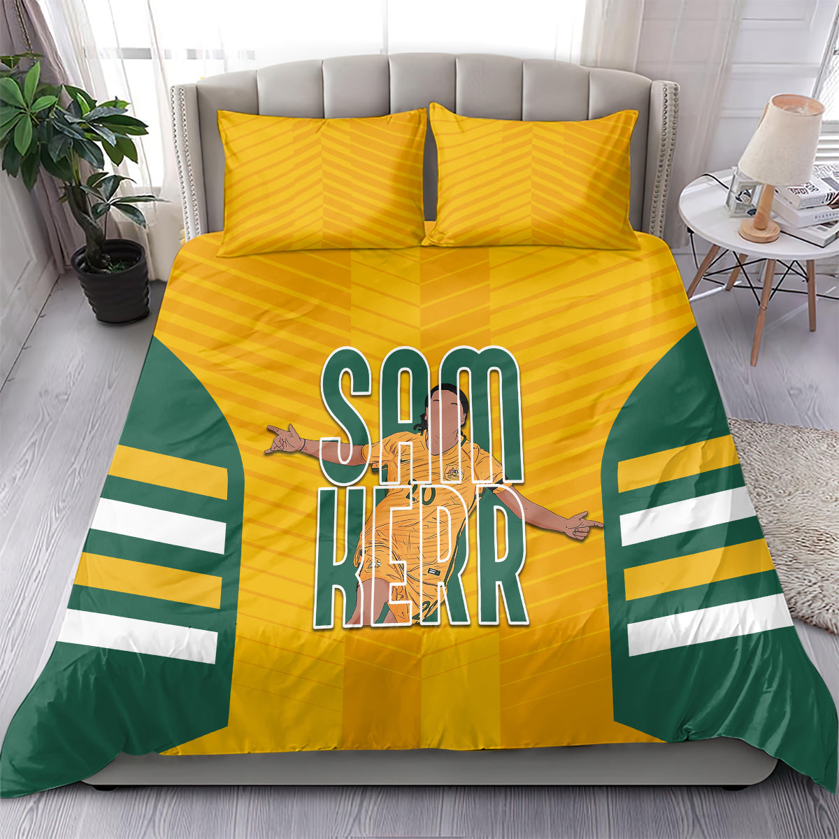 custom-australia-matildas-bedding-set-sam-kerr-legend