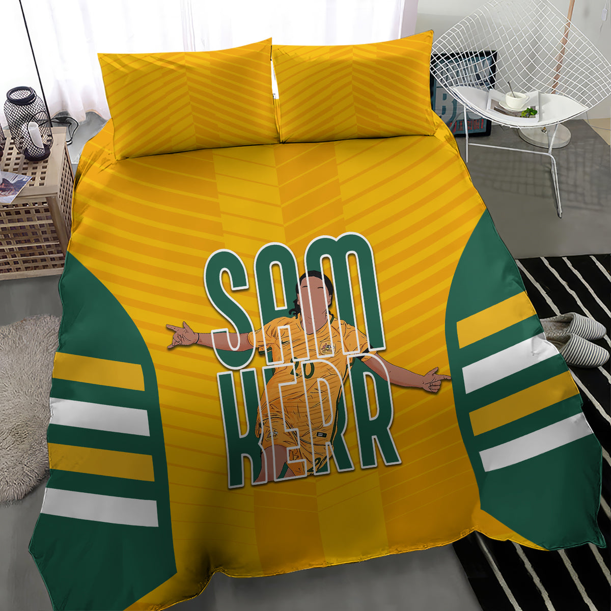 custom-australia-matildas-bedding-set-sam-kerr-legend