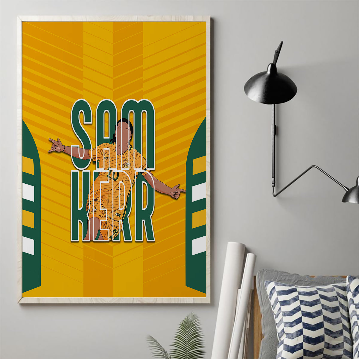 custom-australia-matildas-canvas-wall-art-sam-kerr-legend