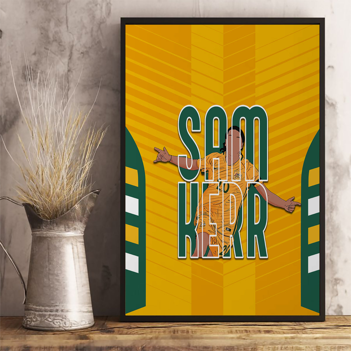 custom-australia-matildas-canvas-wall-art-sam-kerr-legend