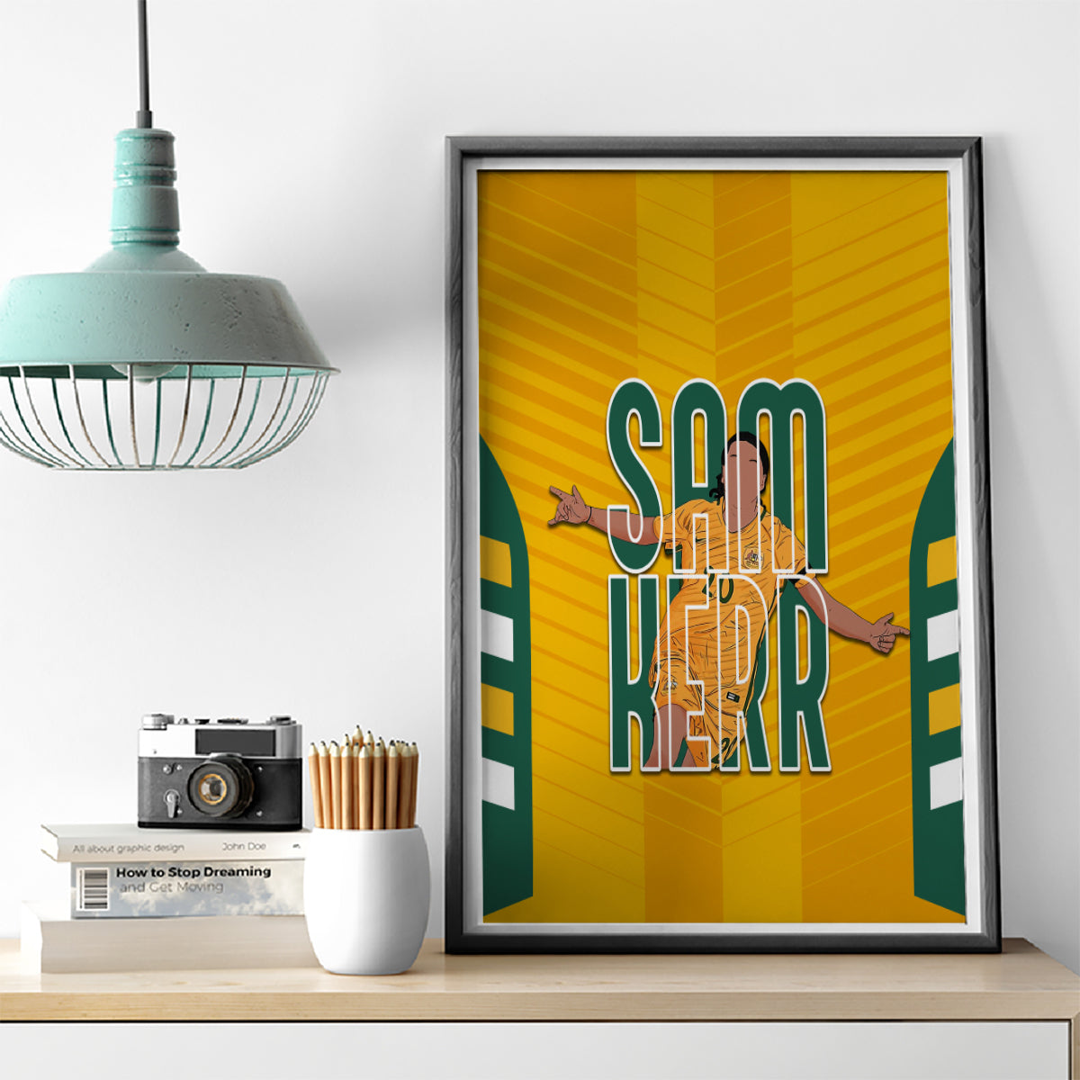 custom-australia-matildas-canvas-wall-art-sam-kerr-legend