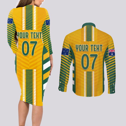 custom-australia-matildas-couples-matching-long-sleeve-bodycon-dress-and-long-sleeve-button-shirt-sam-kerr-legend