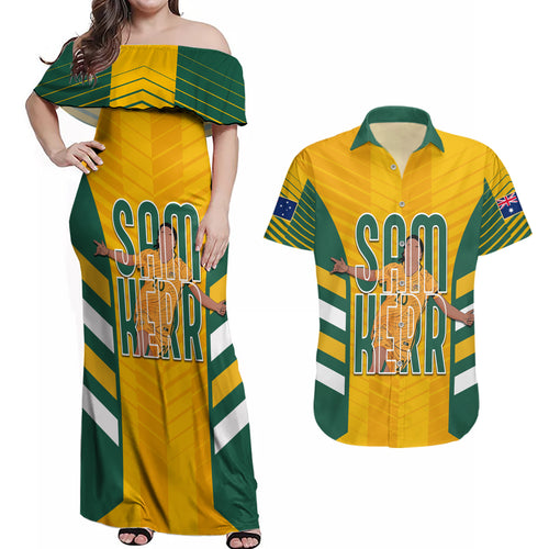 custom-australia-matildas-couples-matching-off-shoulder-maxi-dress-and-hawaiian-shirt-sam-kerr-legend